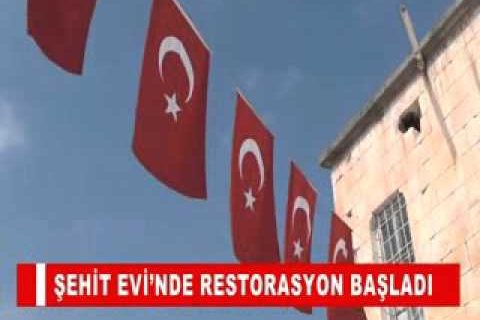şehit evi’nde restorasyon başladi