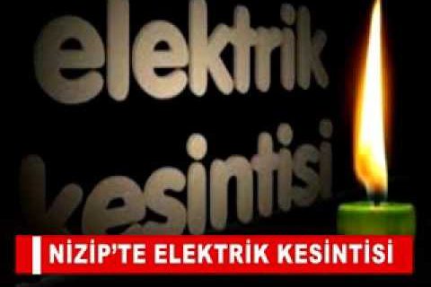 Nizip’te elektrik kesintisi