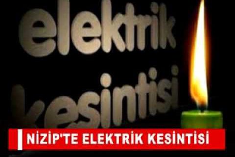 Nizip'te elektrik kesintisi