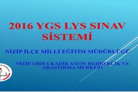Ygs-lys sinav bilgilendirme sunusu