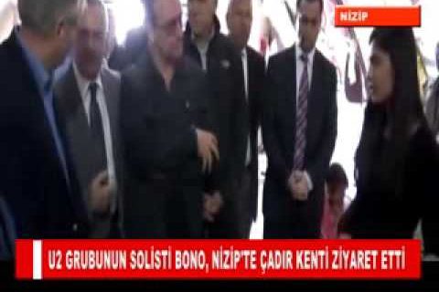 U2 grubunun solisti bono, nizip'te çadir kenti ziyaret etti