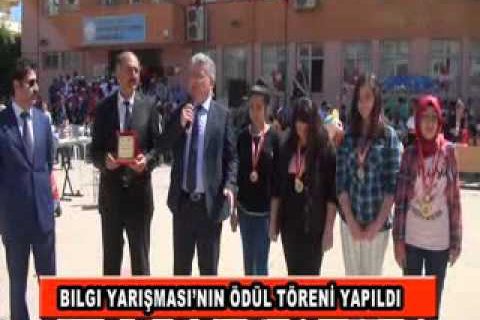 Bilgi yarişmasi’nin ödül töreni yapildi