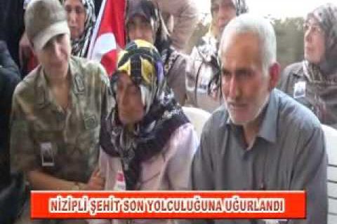 Nizipli şehit son yolculuğuna uğurlandi