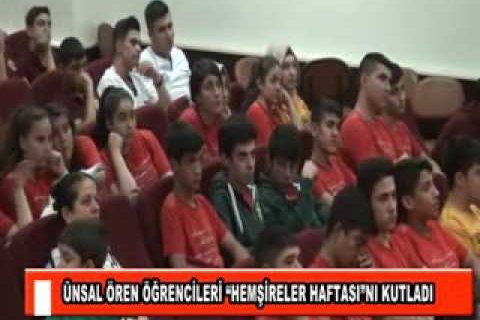 ünsal ören öğrencileri “hemşireler haftasi”ni kutladi