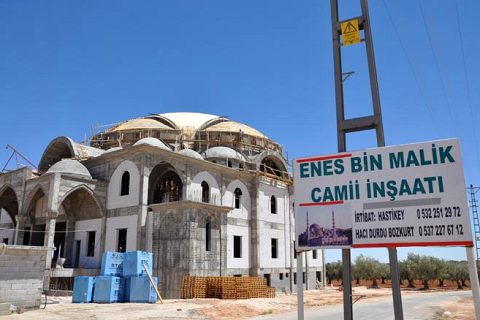 Enes bin malik cami inşaat çalişmalari sürüyor