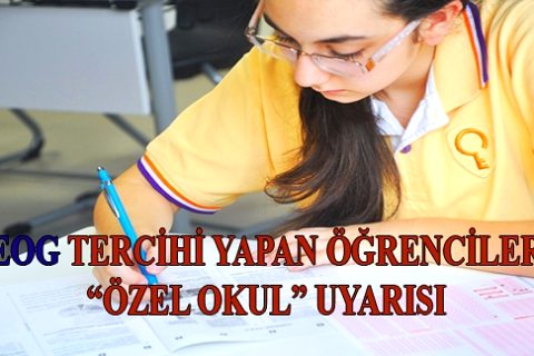 TEOG Tercihi Yapan Öğrencilere Özel Okul Uyarısı