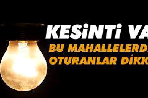 26.08.2016 tarihinde enerji verilemeyecek yerler