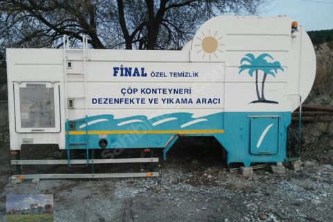 Kütahyada güneş otomotivden çöp konteyniri yikama makinasi