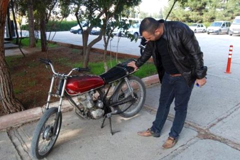 çalinti motosiklete polis el koydu