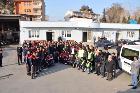 Başkan akdoğan temizlik işçilerini, ziyaret etti