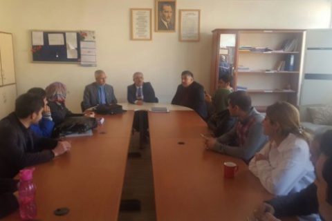 İlçe Milli Eğitim Müdürü Cengiz GÜNDEŞ ve Şube Müdürü Vehbi ÖZTÜRK Hüseyin Yalçın Çap