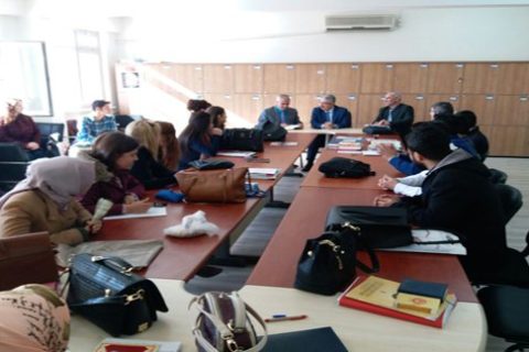 İlçe Milli Eğitim Müdürü Cengiz GÜNDEŞ ve Şube Müdürü Vehbi ÖZTÜRK Ticaret Borsası An