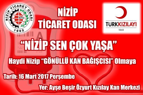 Nizip Ticaret Odası?ndan Geleneksel Kan Bağışı Kampanyası