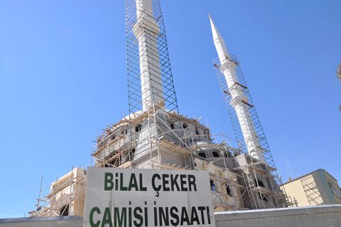 Bilal çeker camisinin çalişmalari sürüyor