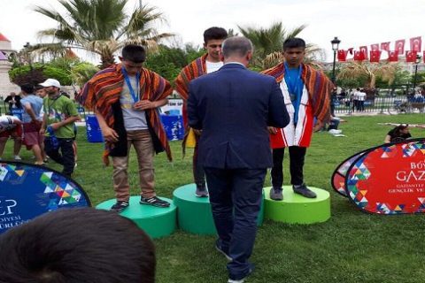 Nizip Anadolu Lisesi Öğrencisi Hüseyin KEKÇE Gaziantepte düzenlenen Aba güreşinde 55 