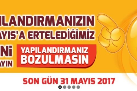 Vergi Yapılandırması Ocak'tan Mayıs'a Ertelenen 2. Taksiti Ödemeyi Unutmayınız