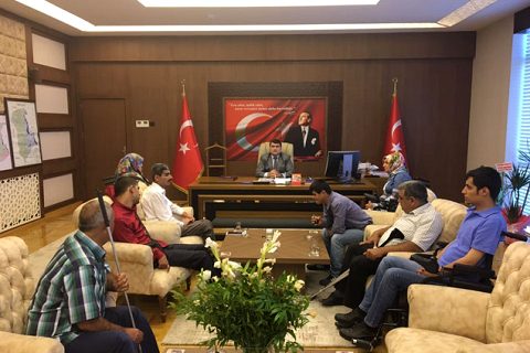Engeliler derneğinden kaymakam a ziyaret