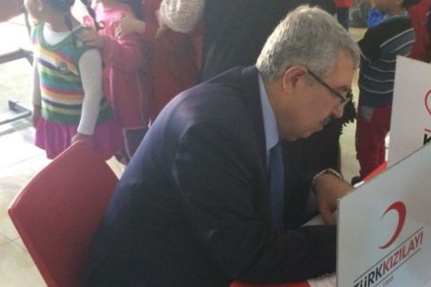 İlçe Milli Eğitim Müdürü  Cengiz GÜNDEŞ Ali Alkan Ortaokulu´nda Düzenlenen Kan Bağışı