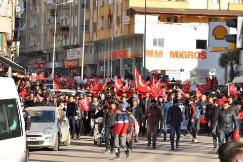 Nizip te abd nin  kudüs kararina tepki gösterildi
