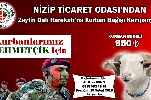 Ntodan zeytin dali harekatina kurban bağişi kampanyasi