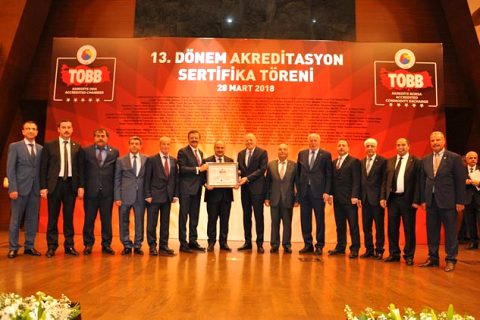 Nizip ticaret borsasi akreditasyon belgesini yeniledi