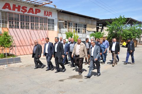 özgen sanayi esnaflarini ziyaret etti