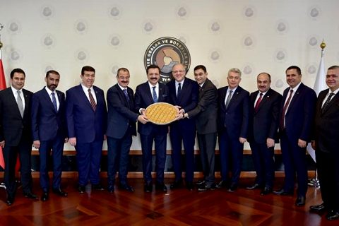 Nto başkani özyurt gaziantep heyeti ile tobb başkani hisarciklioğlu nu ziyaret etti