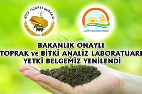 Bakanlik onayli toprak ve bitki analiz laboratuari yetki belgemiz yenilendi