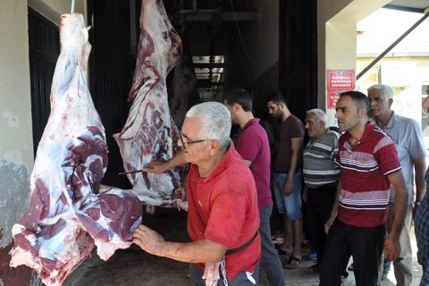 Mezbahanede bayram yoğunluğu