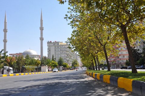 Refüj taşlari boyaniyor