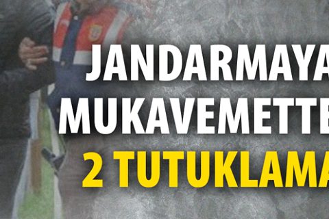 Jandarma ya mukavemette bulunan 2 kişi tutuklandi