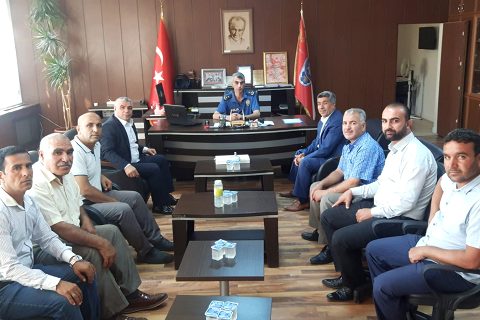 Muhtarlardan emniyet müdürü ne taziye ziyareti