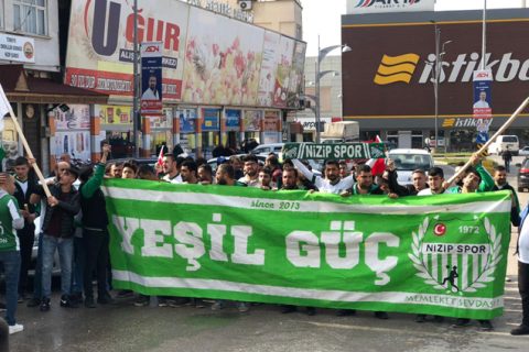 Yeşil güç ten  nizip spor a destek yürüyüşü