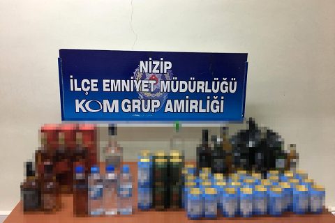 Nizip te kaçak içki operasyonu