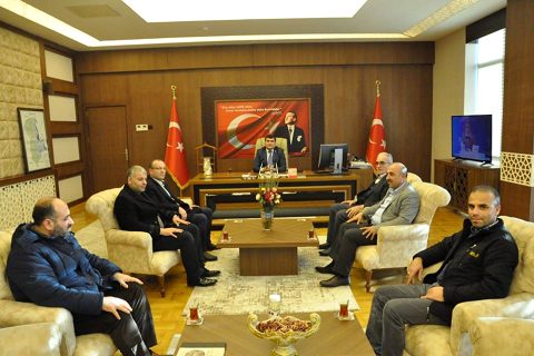 Gazetecilerden kaymakam şahine ziyaret