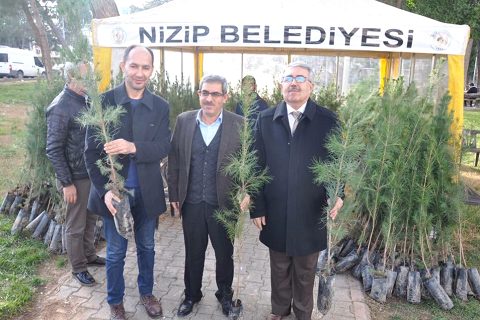 Nizip Belediyesinden fidan dağıtımı
