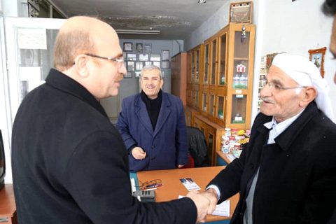 Esnaf ziyaretlerinde sari ilgisi