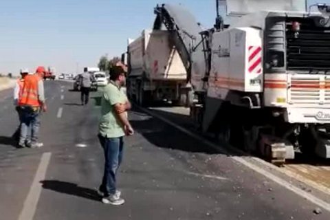 D-400 Karayolunda Kazıma Çalışmaları