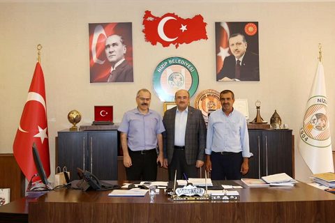 Ahmet Cengiz den Başkan Sarı ya  Hayırlı Olsun  ziyareti