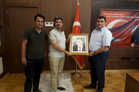 Muhtar Kanar dan Kaymakam Şahine ziyaret