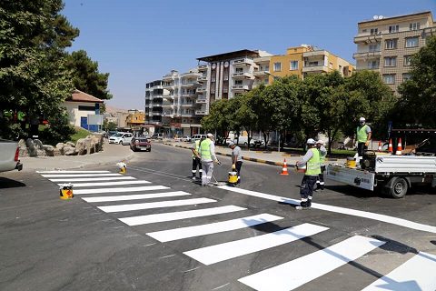 Yaya geçidi çizgileri belirlendi