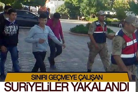Karkamış ilçesinde Türkiye ye Kaçak Girmeye Çalışan Suriyeliler Yakalandı
