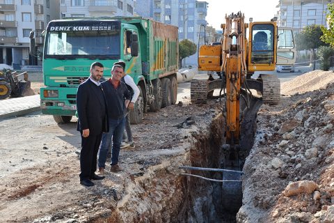 Mimar Sinan Mahallesinde Yağmur Hattı, Kanalizasyon Hattı Çalışması