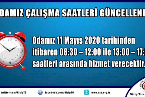 Nizip Ticaret Odası Çalışma Saatleri