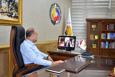 Başkan sari tobb ekonomi buluşmasi video konferansina katildi