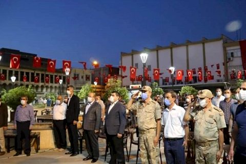 Nizip’te ‘Sosyal Mesafeli’ 15 Temmuz Demokrasi ve Milli Birlik Günü Töreni