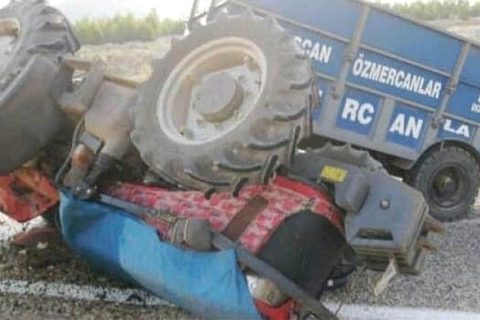 Traktör sürücüsü ölümden döndü
