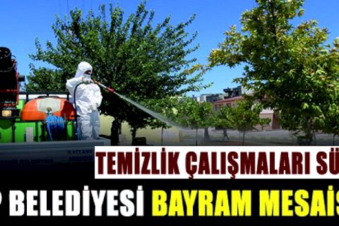 Belediye ekipleri bayram mesaisinde
