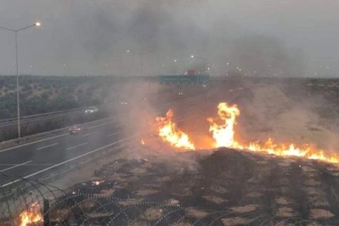 Otoban Girişi Yangın