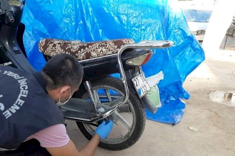 Gaziantep'ten çalınan motosiklet Nizip'te bulundu.